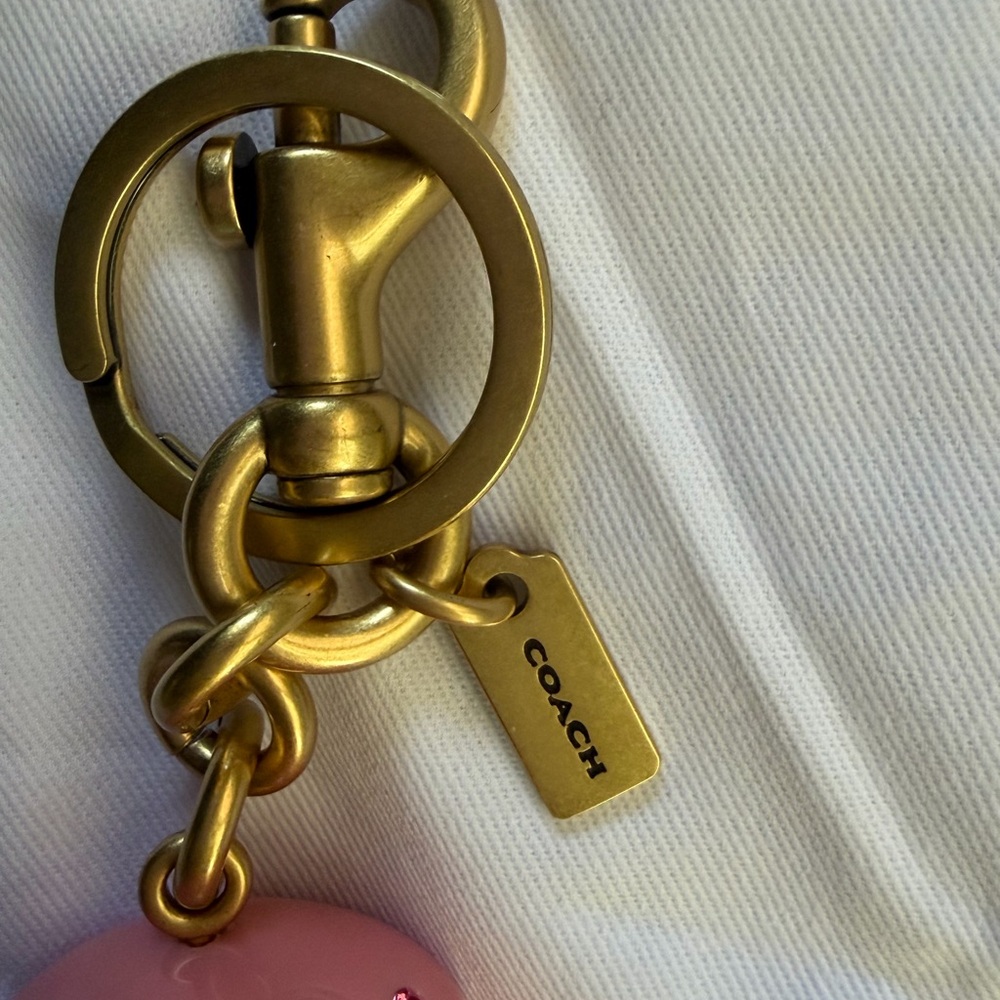 Coach Pink Mouse Charm Keychain - Picture 4 of 4